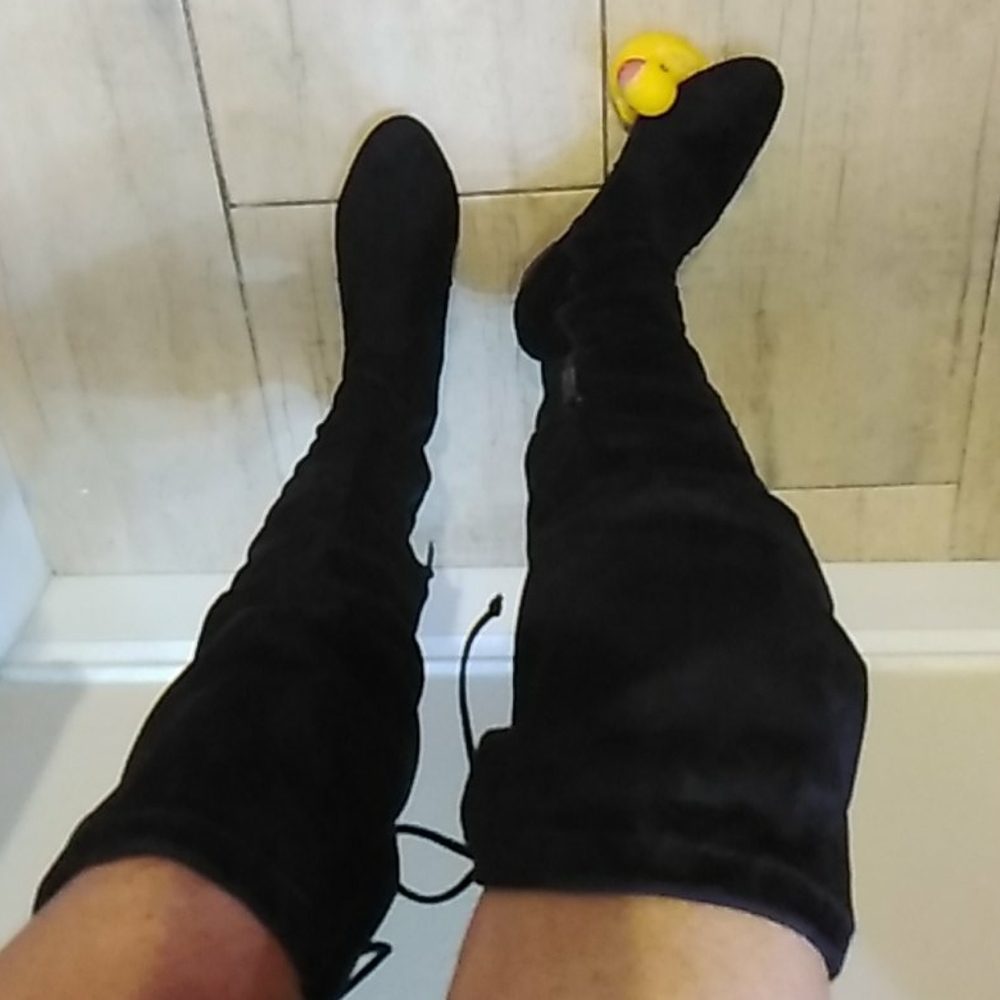 Thigh High boots.
